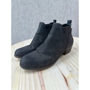 Jessica Cline 10M Womens Grey Ankle Boots Booties Shoes Faux Suede